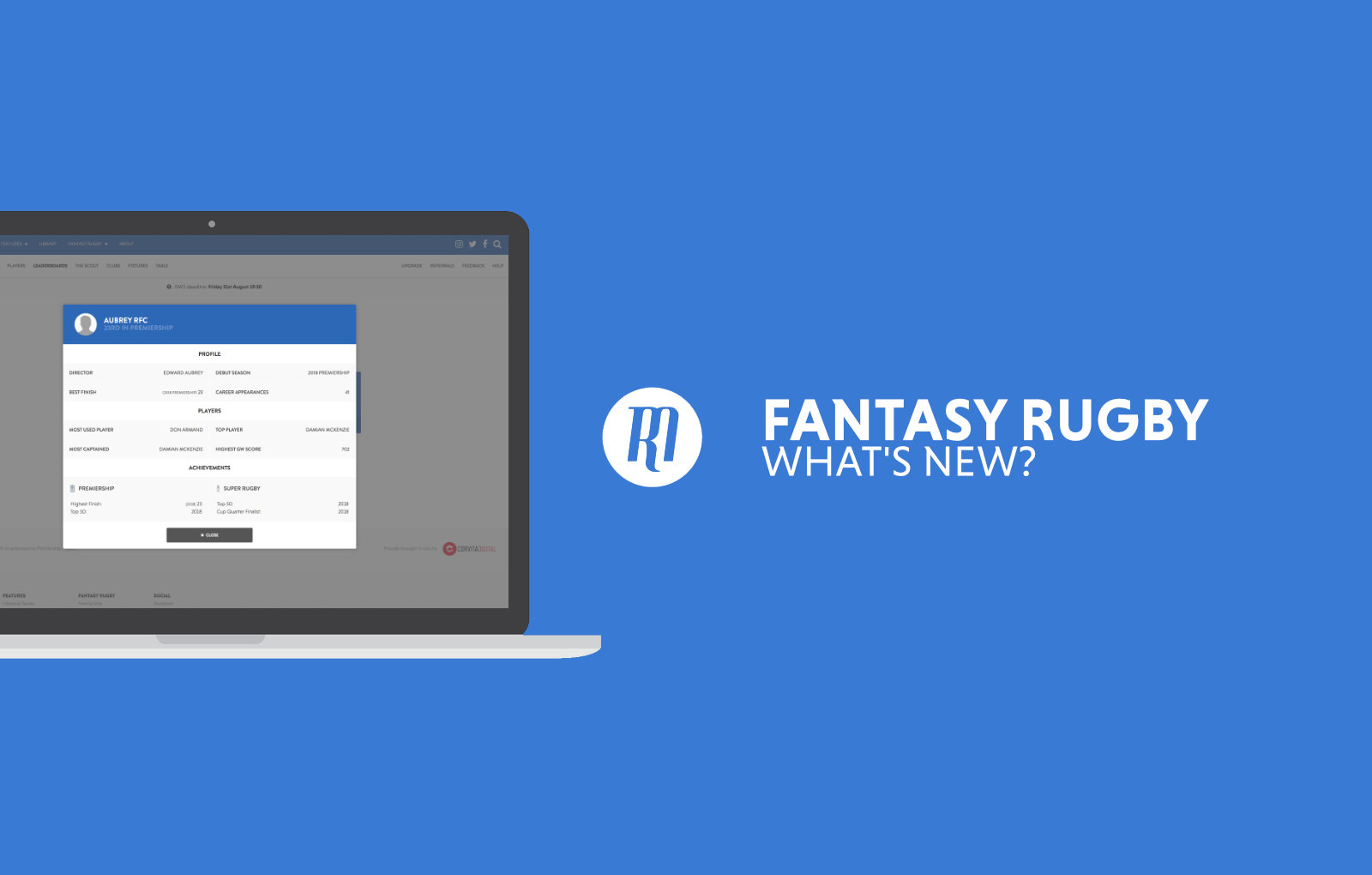 Fantasy Rugby: What's new?